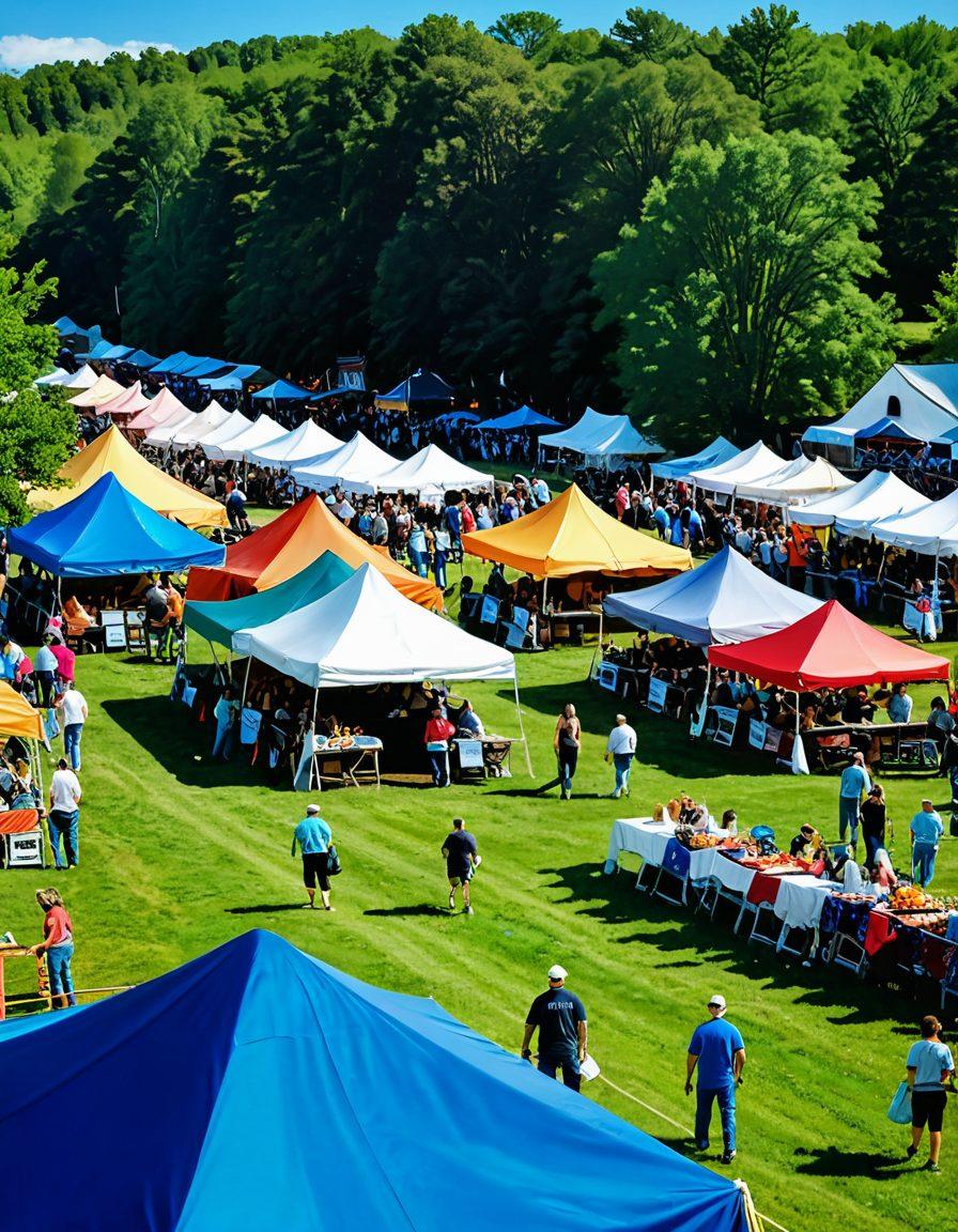 A lively scene depicting a vibrant community event in Becker County, featuring people of all ages participating in various activities like horse riding, food stalls, and live music. Include colorful banners and cheerful decorations that reflect the local culture. In the background, showcase the beautiful nature of Becker County, with lush greenery and rolling hills. super-realistic. vibrant colors. outdoor festival atmosphere.